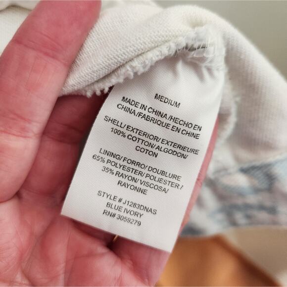 ALTAR'D STATE Blue & Ivory Tie Dye Denim Jacket, Size Medium - Picture 11 of 12